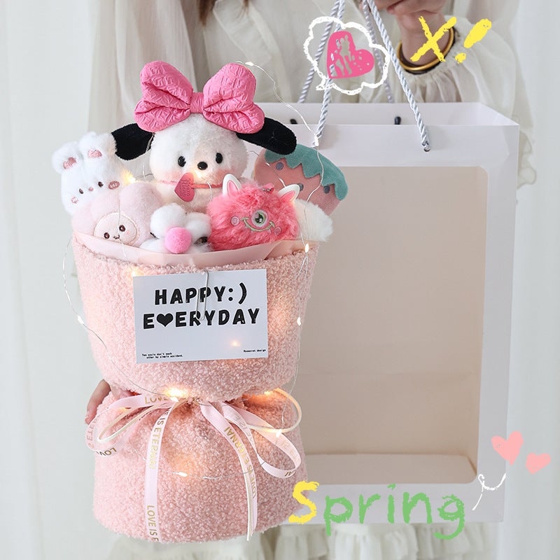 Back-To-School Plush Bouquet Gift For Girlfriend, Creative Stuffed Animal Bouquet, New Year'S And Valentine'S Day Gift - Image 1